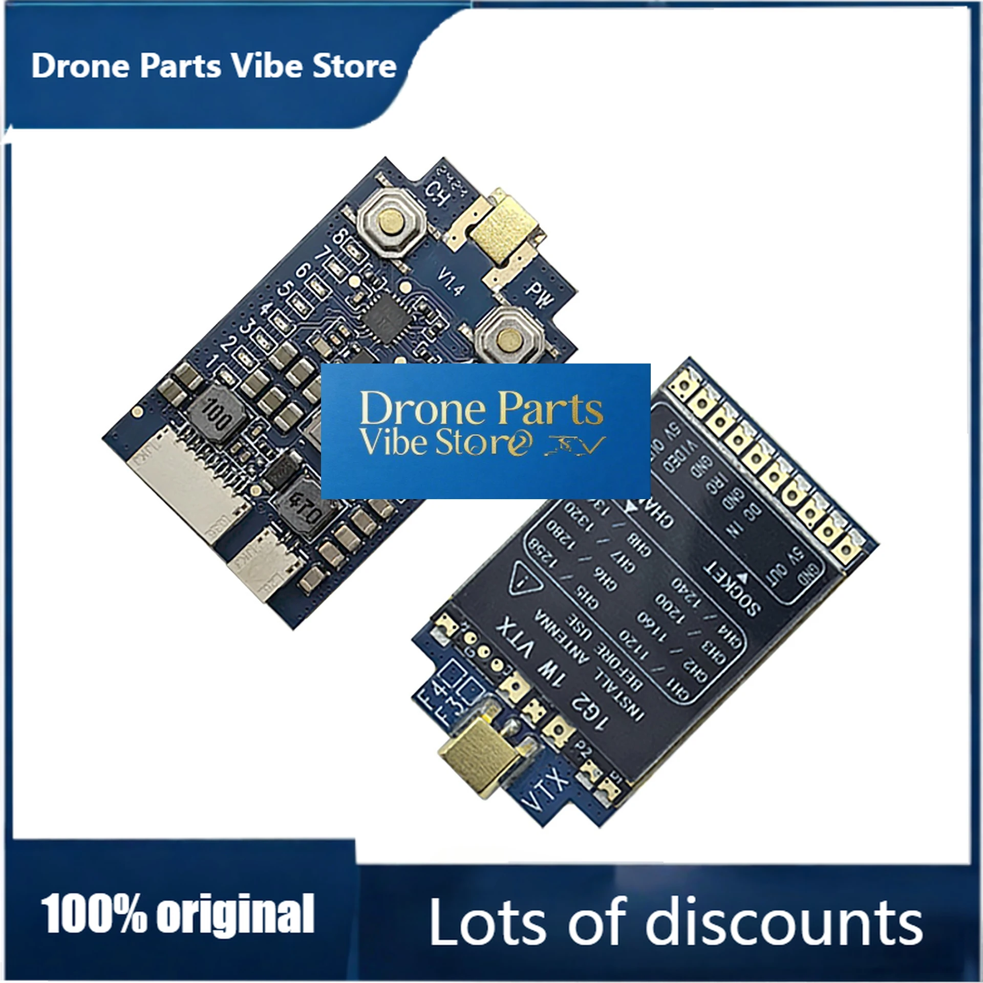 

Drone PartsVTX1.2G~1.3G 8CH 1W Analog Video Transmission FPV Drone Remote Transmission Accessories