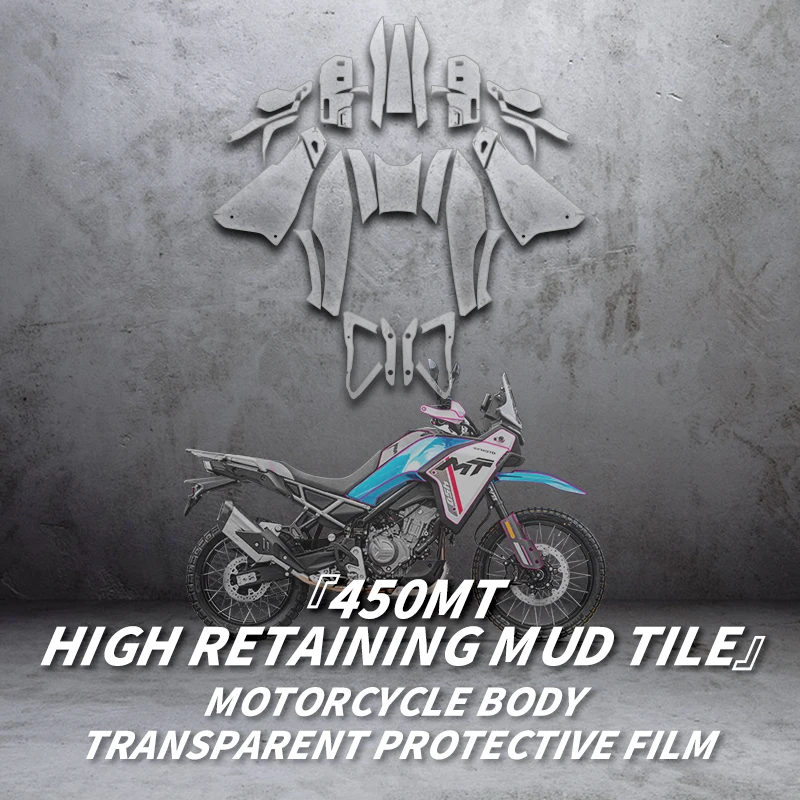 Motorcycle Accessories FOR 2024 CFMOTO 450MT High Fender  Clear Body Protective Stickers Fuel Tank Scratch-Resistant Decals