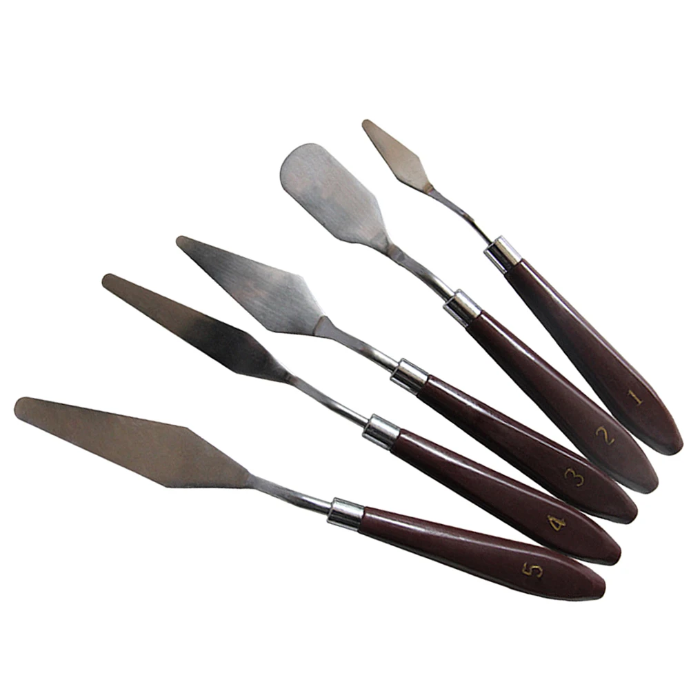 

Oil Painting Pigment Scraper Set Palette Knife Mini Mixer Spatula Color Mixing Tool Tray