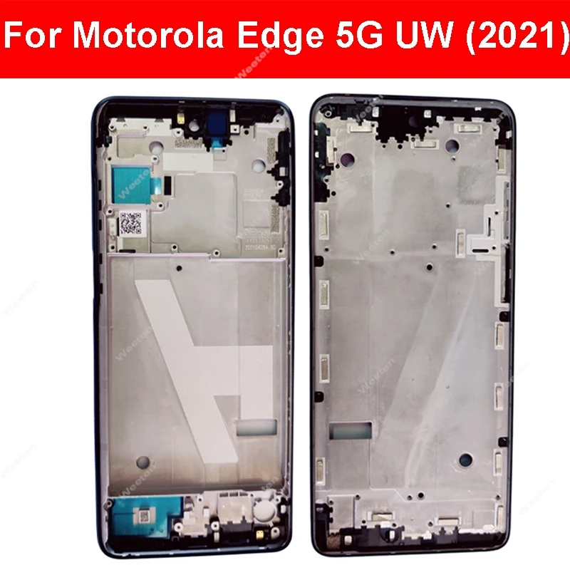 

Средняя рамка корпуса для Motorola Moto Edge 5G UW (2021) Держатель средней рамы без боковой кнопки, запасные части для ремонта