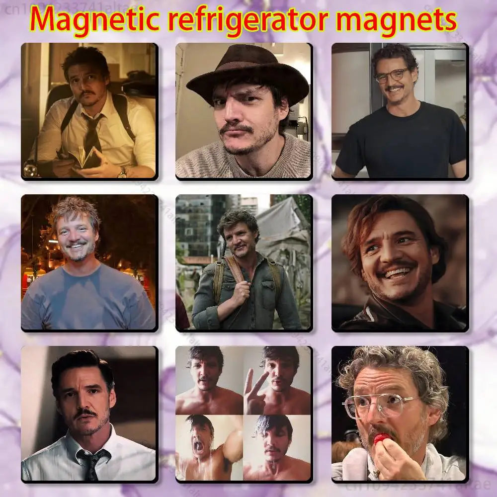 

Actor P-PedroS P-Pascal Magnetic Fridge Magnets - No Falling Off, Fit for Refrigerators, All Metal Surfaces,Home Decor