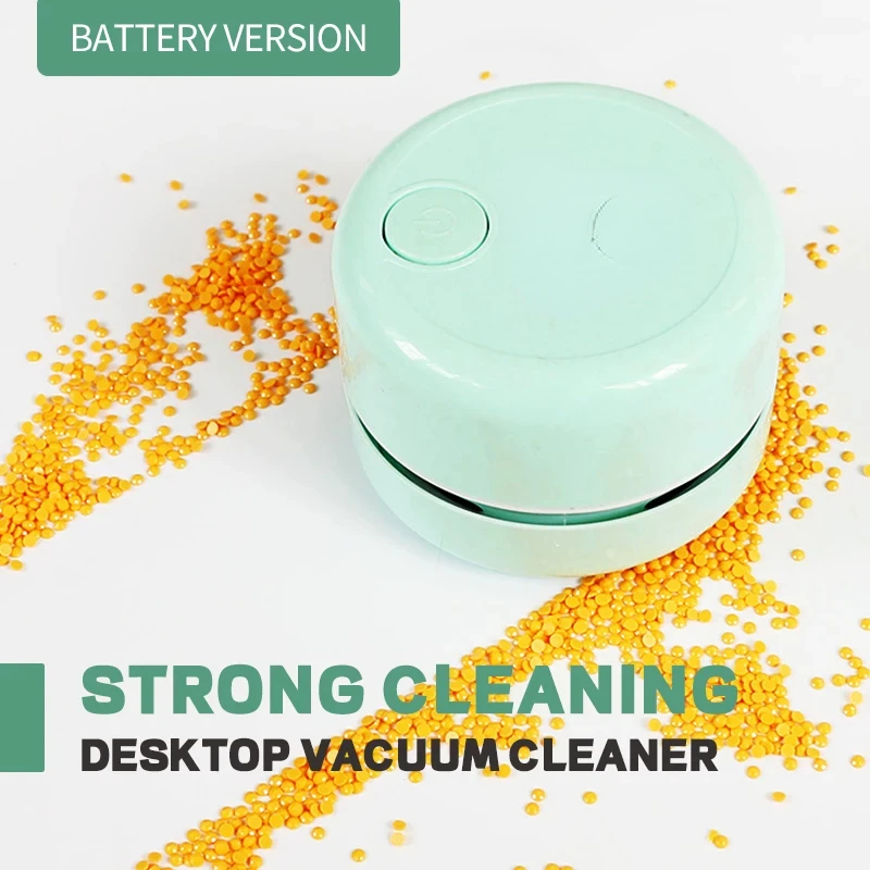Desktop Vacuum Cleaner Home Mini Portable Student Use Eraser Paper Pencil Shavings Keyboard Grey Electric Power Vacuum