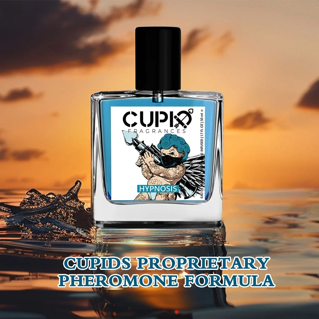 CUPID 50ML botol kaca biru 2 in 1 Cologne aroma mewah untuk pria Modern dilengkapi dengan dua parfum portabel