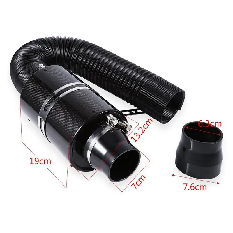 Car Cold Air Intake Kit Universal Air Filter Induction Kits Intake Pipe With Hose For Acceleration Increasing Car Accessories