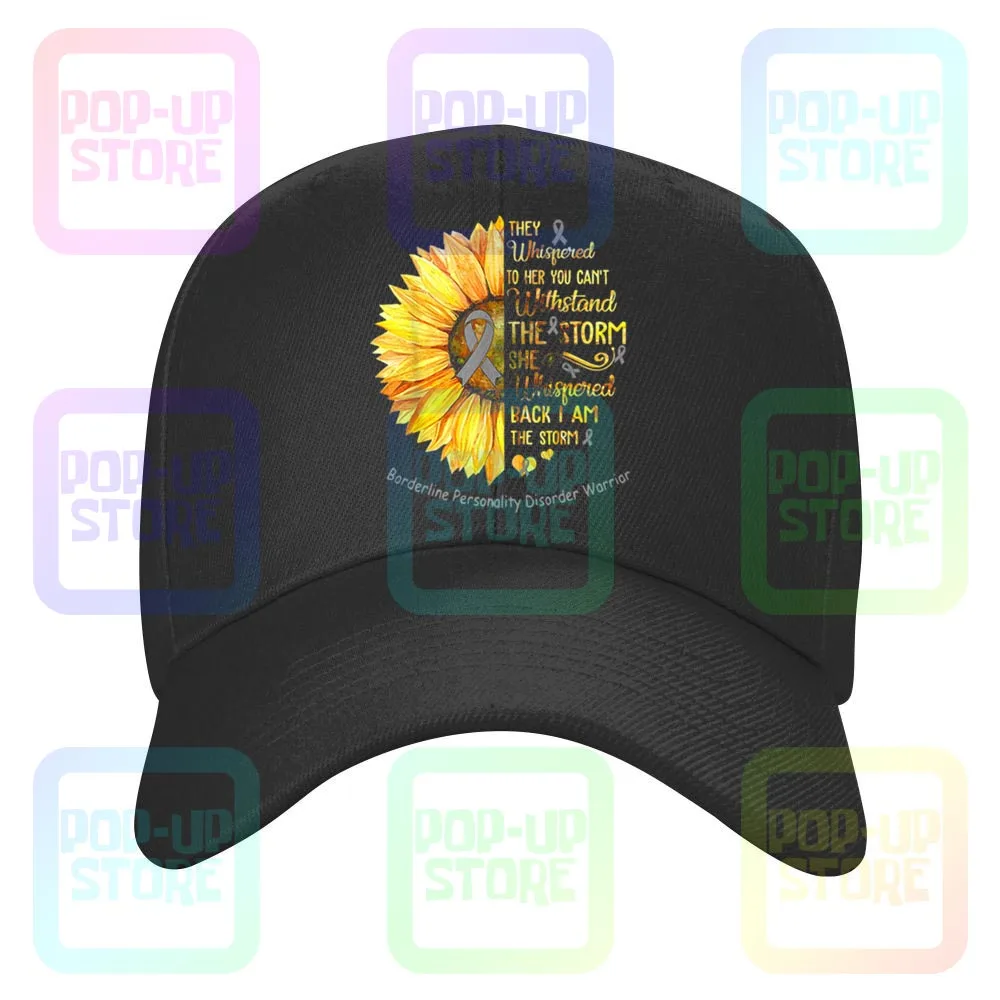 Borderline Personality Disorder Warrior Breast Cancer Sunflower Caps Baseball Cap