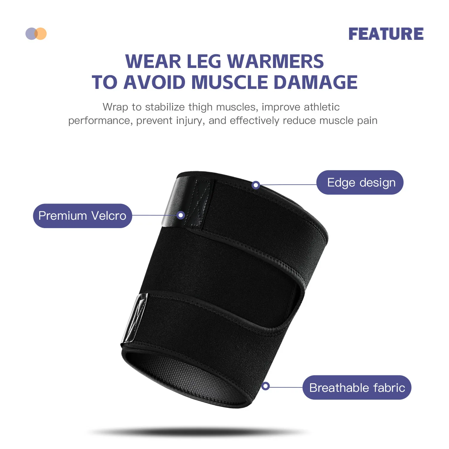 1 قطعة دعامة دعم الفخذ الكبيرة ، أشرطة قابلة للتعديل غطاء الفخذ لدعم الفخذ والأطراف ، لاصق كبير فيلكرو آمن ومستقر