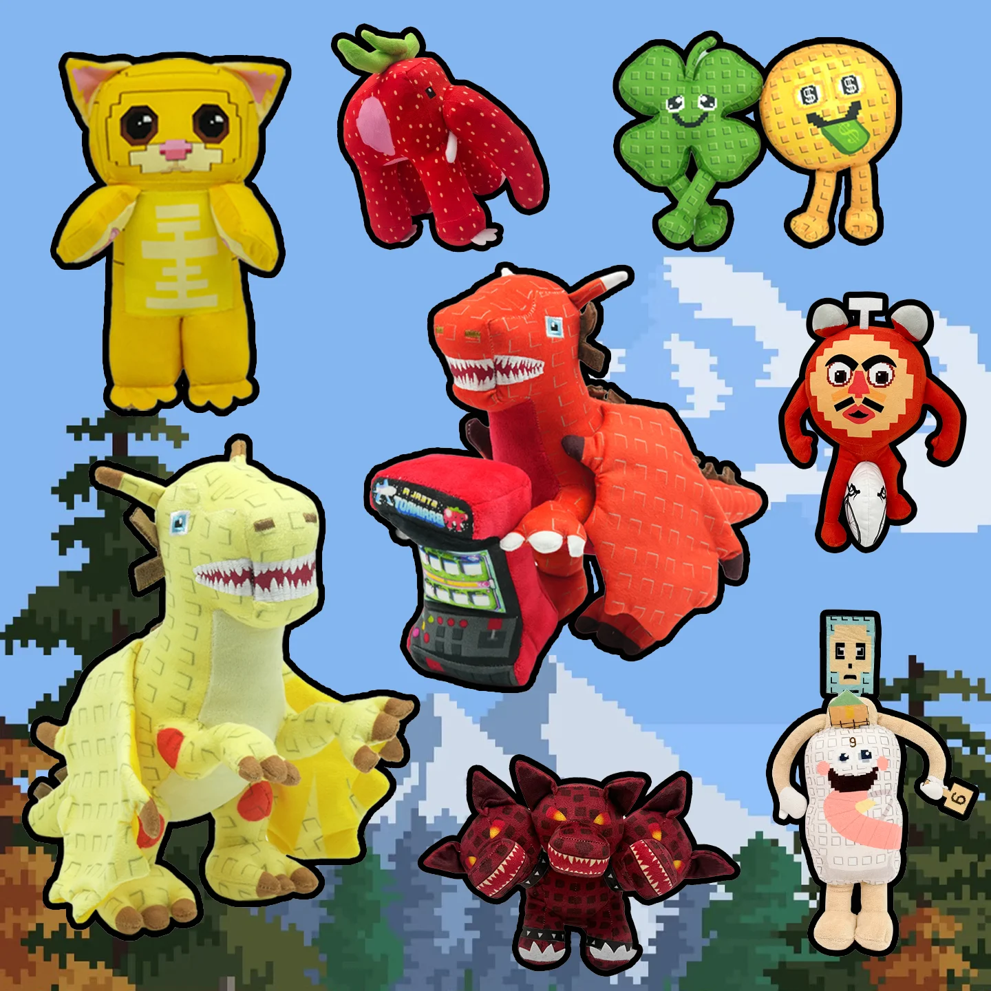 Nouvelles peluches YanQing amusantes et originales, peluche chat-dragon, mignonnes peluches Fortunu et Cashuru, cadeau d'anniversaire