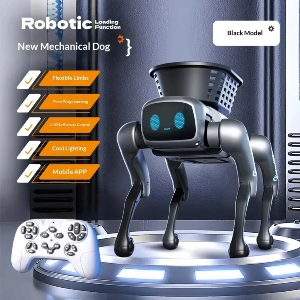 Intelligent Bionic Robot Dog AI Programming Electric Remote Control Upgrade Loading Basket Smart Robot Dog Educational