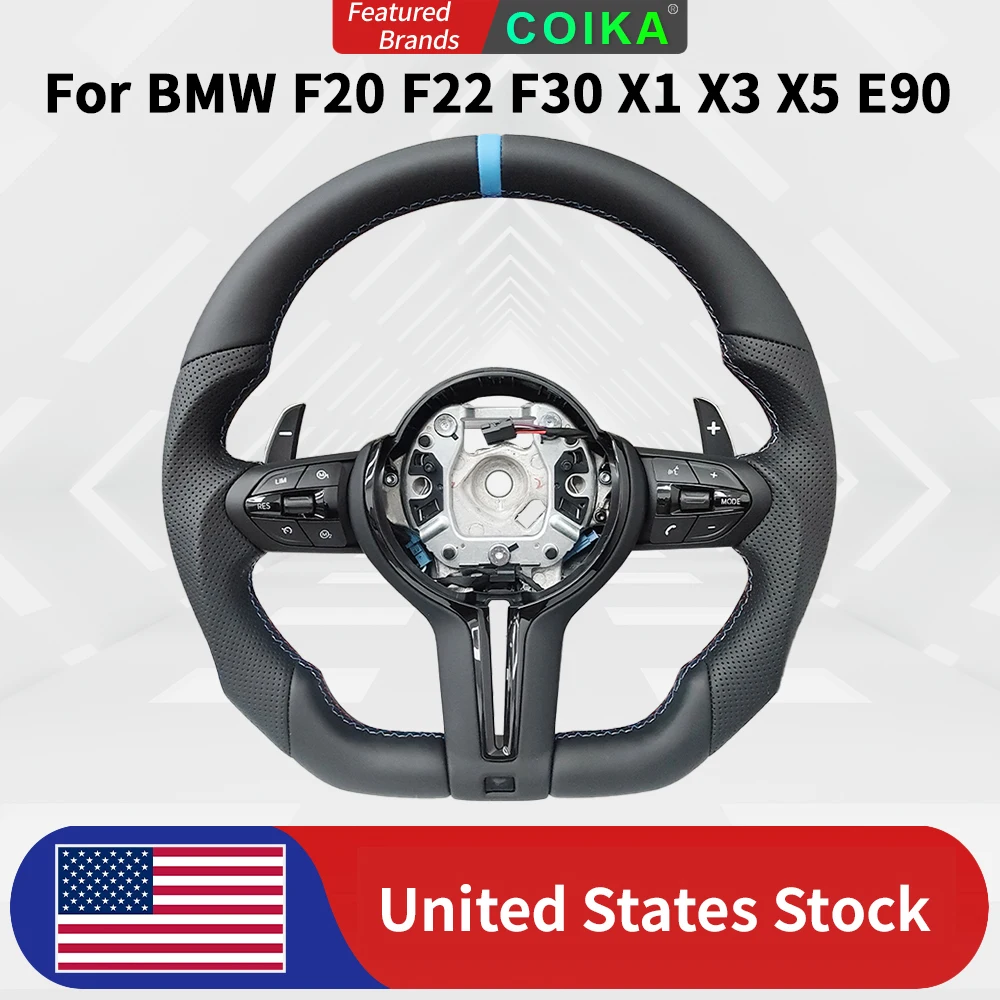Customized Peforated Leather M Sport Steering Wheel For BMW F20 F22 F25 F30 F32 F34 F36 M3 F80 F01 F06 F10 F12 M4 F82 M5 F90 E87 E82 E90 E92 E84 E70 E71