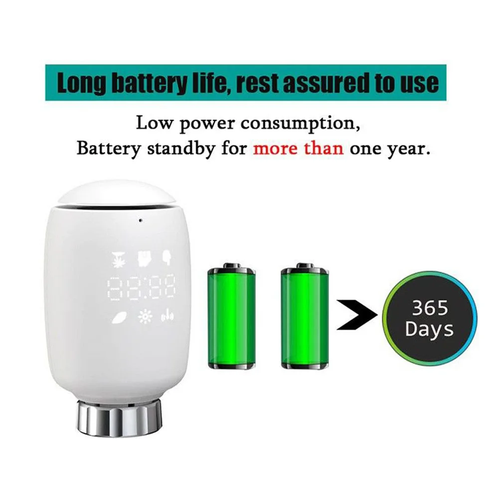 Remote Voice Control Smart Radiator Thermostat Protection Against Freezing Quick Heating Function Home Automation