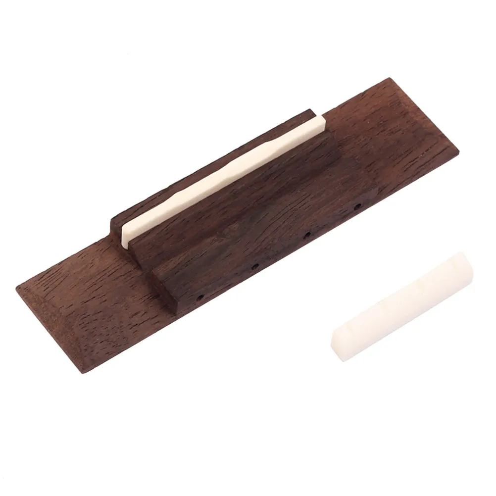 

Ukulele Bridge with Bone Saddle 9Cm Long 2.5cm Wide 7Mm .7mm Total Height 12Mm String Spacing Strong Dense Metal Classic