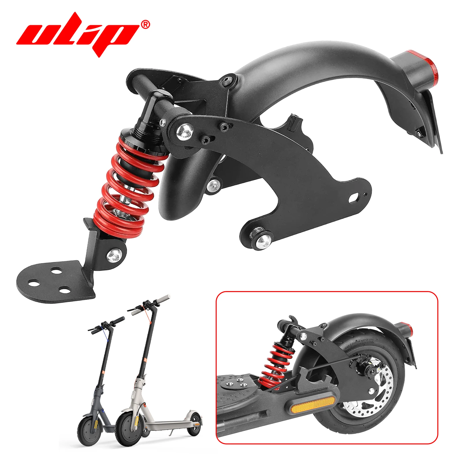 ULIP Upgrade Shock Absorber Suspension Kit For Xiaomi M365 1S Pro Mi3 Scooter Rear shock absorption With Fender Tail Light Parts