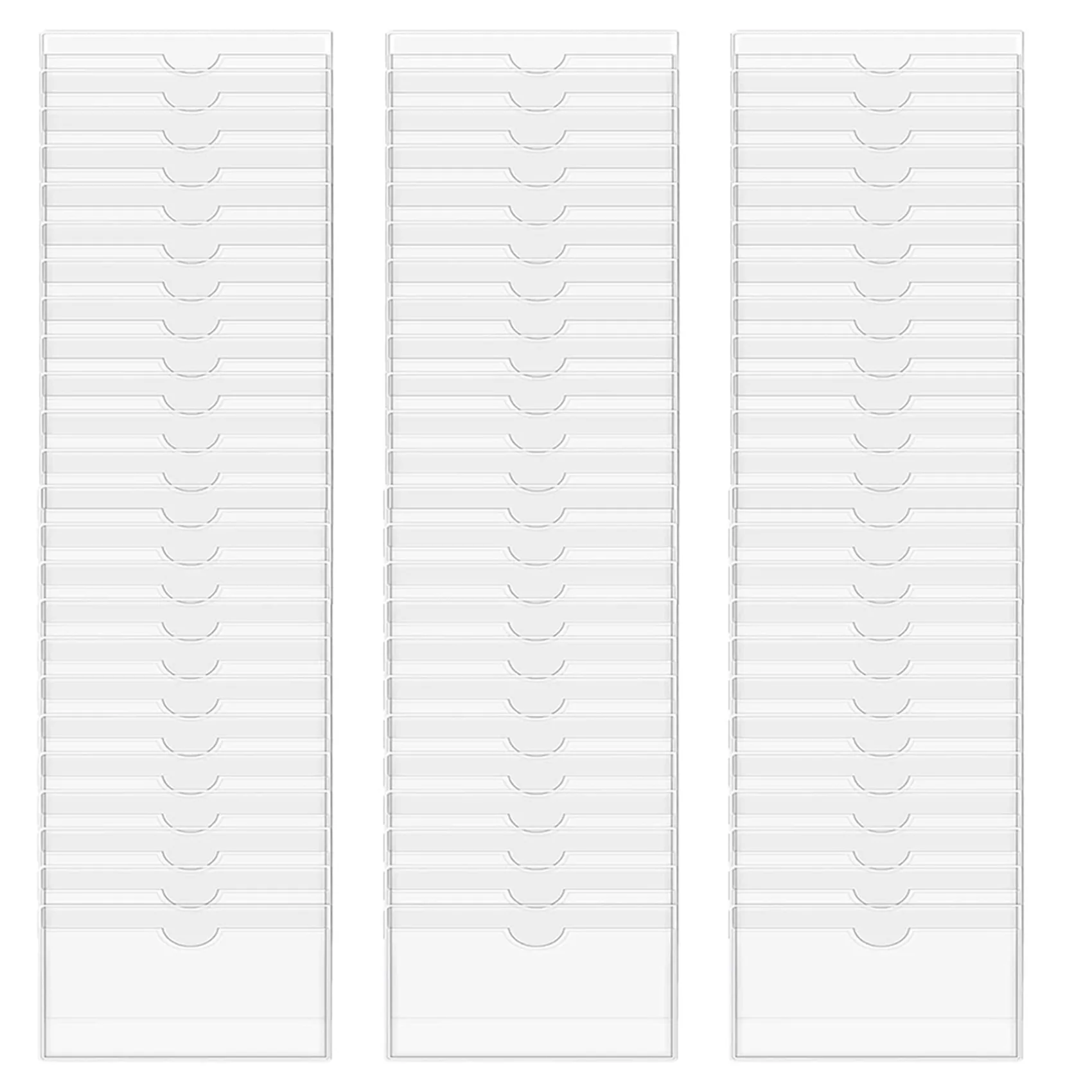 300 Pack 3.5 X 4.7 Inches Self-Adhesive Label Holder Card Pockets Label Holder Clear Plastic Library Card Holder