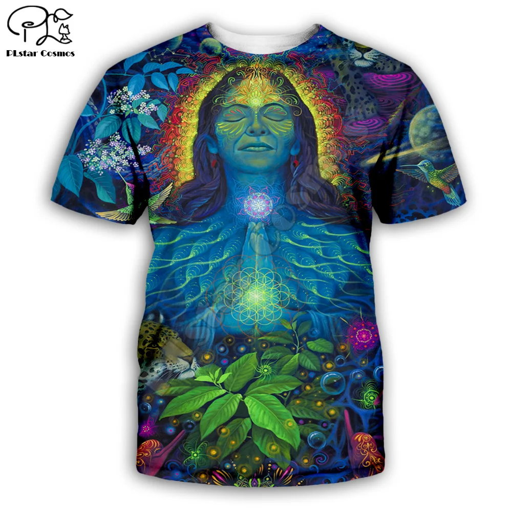 2022 NewFashion Trippy Buddha Mandala Psychedelic Harajuku Retro 3DPrint Streetwear Summer Casual Funny Short Sleeves T-Shirts 2