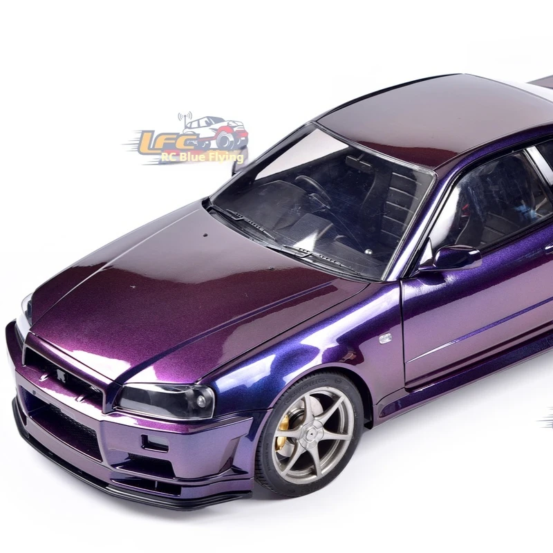 Capo Gtr34 1:8 リモートコントロールオールメタルフラットランニングドリフトカーシミュレーション Rc ダイナミック組み立て可能秒静的