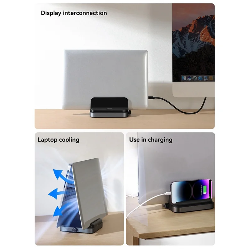 

Joyroom Vertical Laptop Stand Adjustable Phone & Tablet Holder For , HP, Dell - JR-ZS374