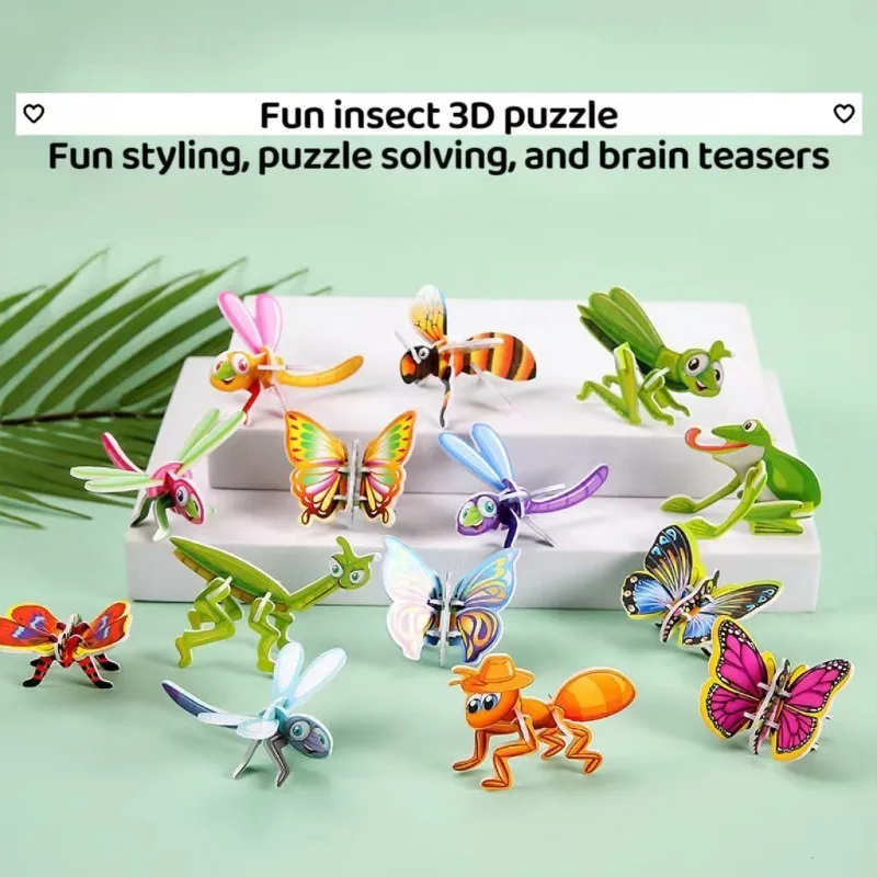 

12-24 шт./пакет, 3D животные, пенопластовые головоломки, развивающие игрушки для детей, подарок на день рождения, подарок для гостей, классные награды, наполнители для подарков