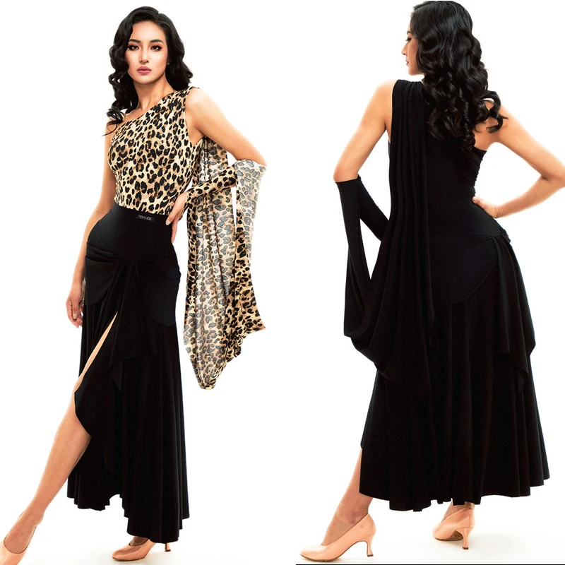 

Adults Waltz Latin Dance Clothing Floating Sleeve Latin Top Modern Dancing Skirt Women Ballroom Dance Performance Costume 14747