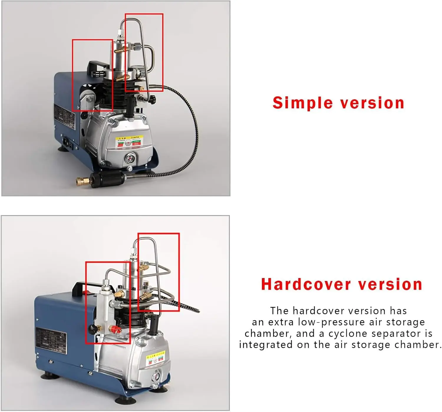 High Pressure Air Compressor Pump,Adjustable Control with Auto-Stop 110V 30Mpa Electric Air Pump Air Rifle PCP