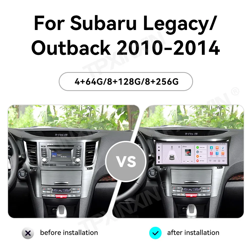 Car Accessories Radio For Subaru Legacy Outback 2010-2014 Android Auto GPS Navigation Multimedia Stereo Receiver Head Unit
