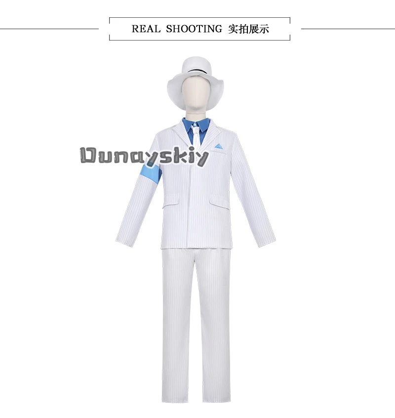 Made Michael Cosplay Jackson Smooth Criminal Suit Cosplay Costume top+pants+shirt+tie+hat+strap Michael Halloween Carnival view 4