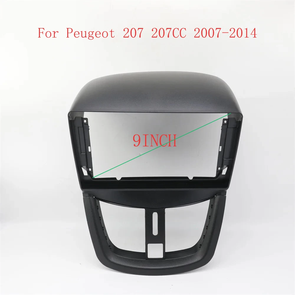 9 inci adaptor kotak Canbus dekoder Radio mobil pemutar DVD bingkai Fascias untuk Peugeot 207 207CC 2007-2014 Android Panel pas dasbor