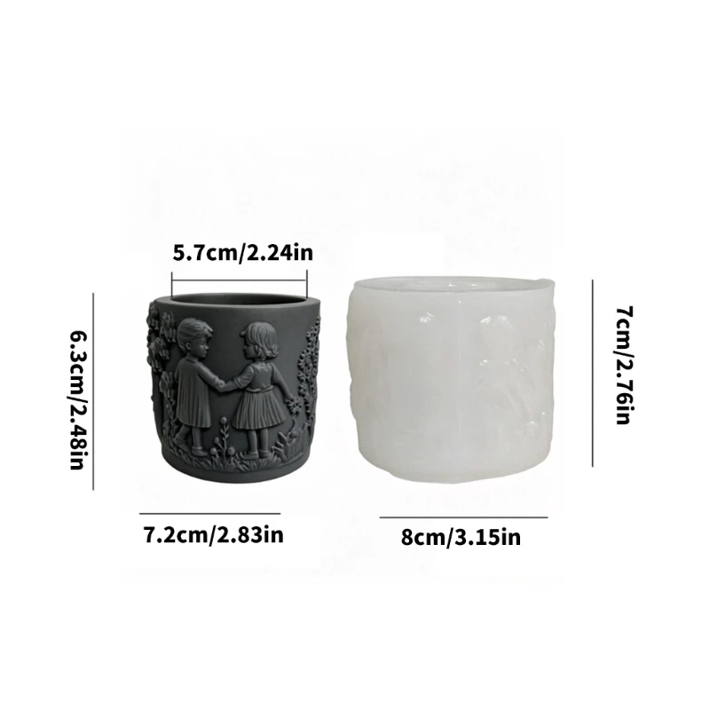 Children Pattern Holder Silicone Mold Crafting Supplies for Candle