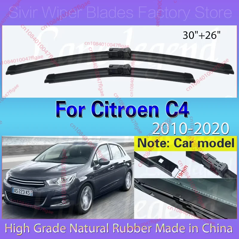 

Car Wiper Blades For Citroen C4 Hatchback 2010 - 2020 Front Windscreen Windshield Rubber Rain Brush Car Accessories 2011 30"+26"