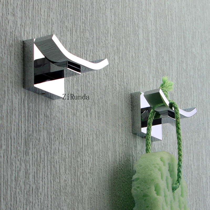 All-copper bathroom towel hook, punched fixed bathroom clothes coat hook