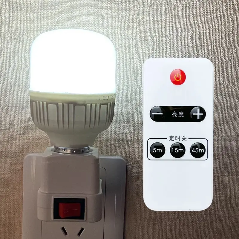 

E27 Smart Remote Control Light Socket Lamp Holder Base Timing Wireless Light Switch Kit Light With Power On Off Control Switch