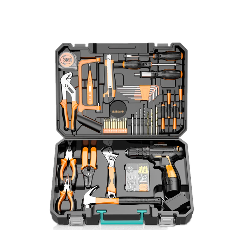 Multi-function Hardware Electrical Mechanic Maintenance Tool Box Kit