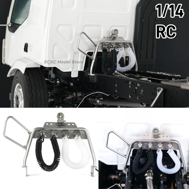 

1/14 RC Trucks Air Line Rack With LED For Tamiya 1/14 RC Tractor Truck SCANIA VOLVO BENZ MAN AROCS Parts Accessories LESU G-6135