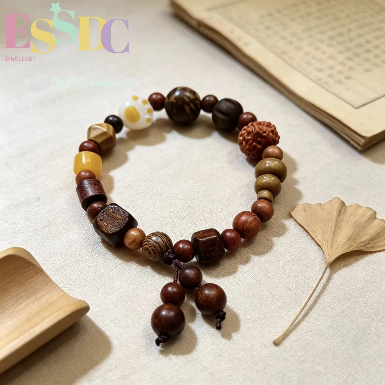 Natural wooden bracelet multi-beaded beads Buddhist bead bracelets retro single circle toy hand ornaments the first choice
