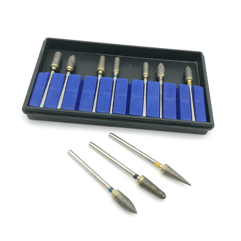 10pcs/kit Dental Universal Sintered Diamond Polisher Kits Burs Grinder for Polishing Trimming Drill 2.35mm