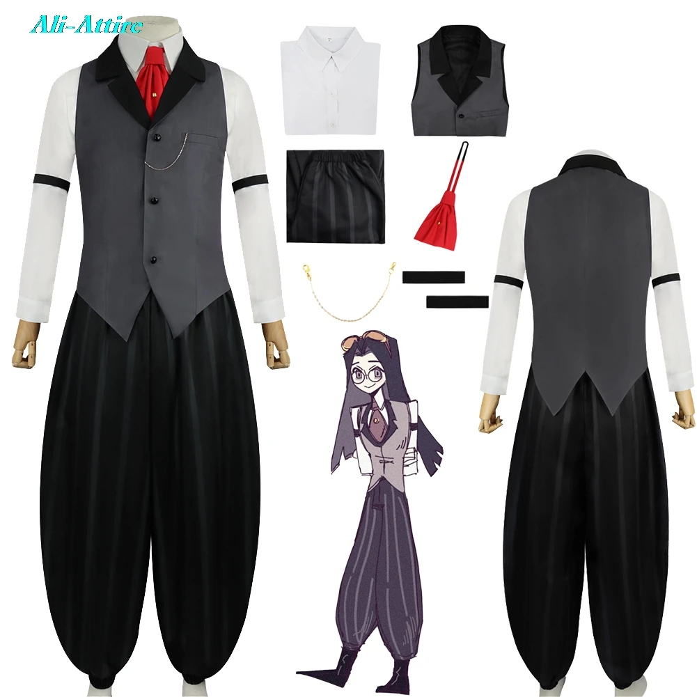 

TV Hell Inn Cosplay Sir Pentious Shirt Pants Clothes Women Party Disguise Roleplay Male Halloween Costume Carnival Outfit Suits