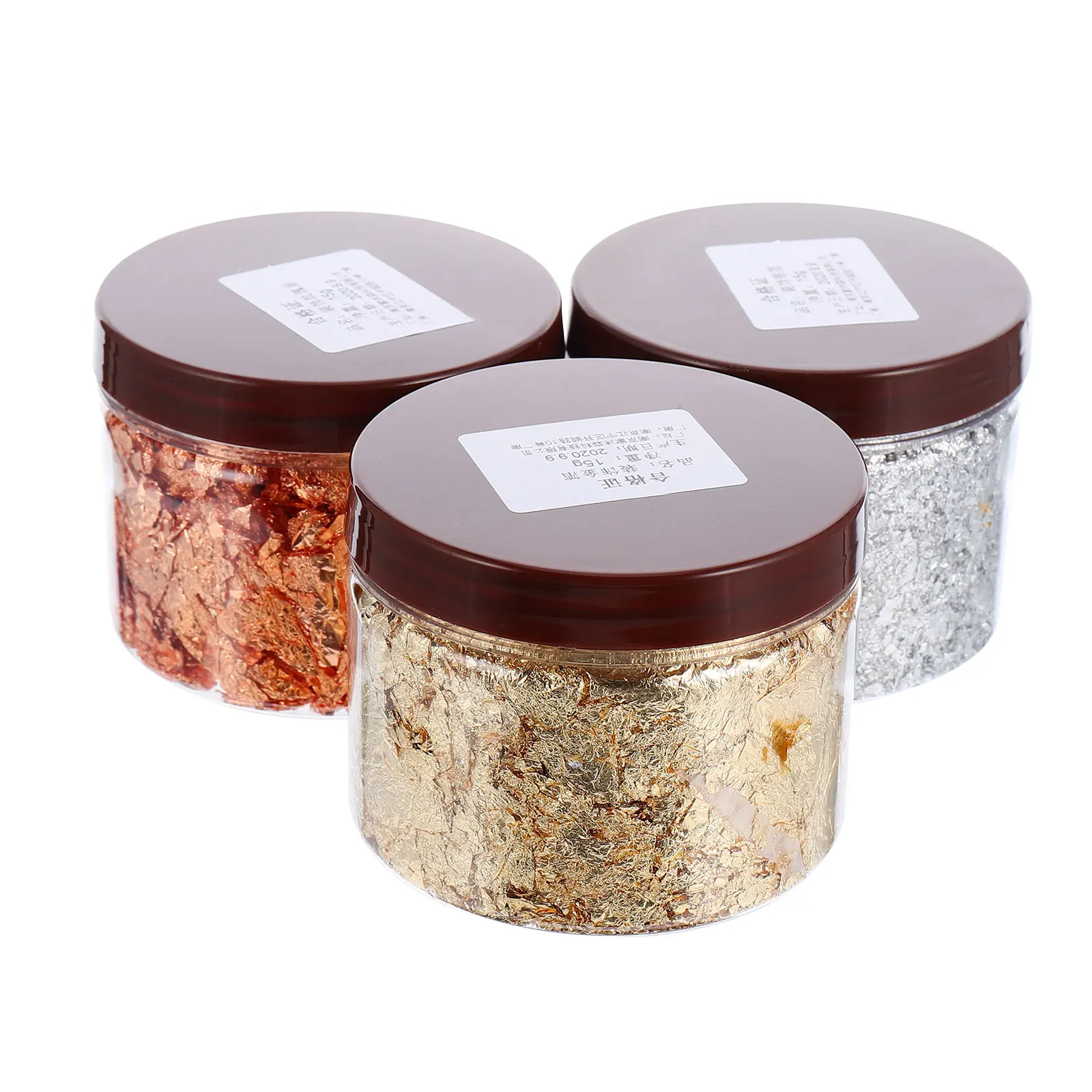 

3pcs Accessories 15g Gold Silver Copper Foil Stickers Women Nail Stickers Nail Sticker Shiny Tin Foil Decals