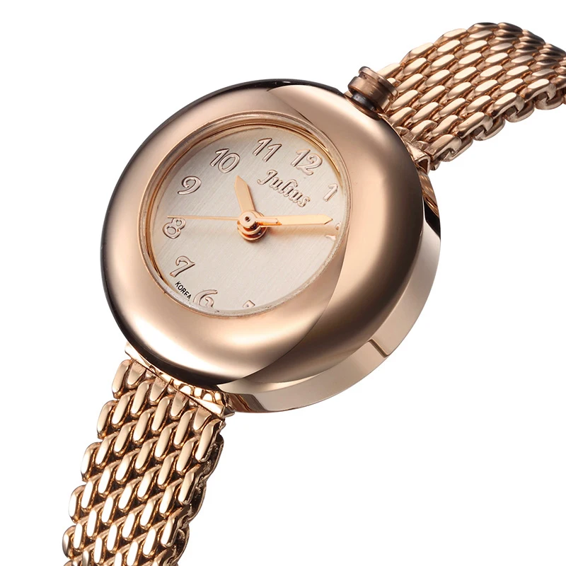 Simple Cutting Glass Women\'s Watch Japan Quartz Hours Fashion Dress Stainless Steel Bracelet Birthday Girl Gift Julius Box