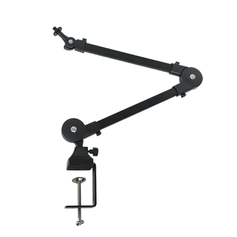 Heavy Duty Microphone Arm Stand Adjustable and Foldable for Studio and Live Performances Metal Durable Rustproof 594A