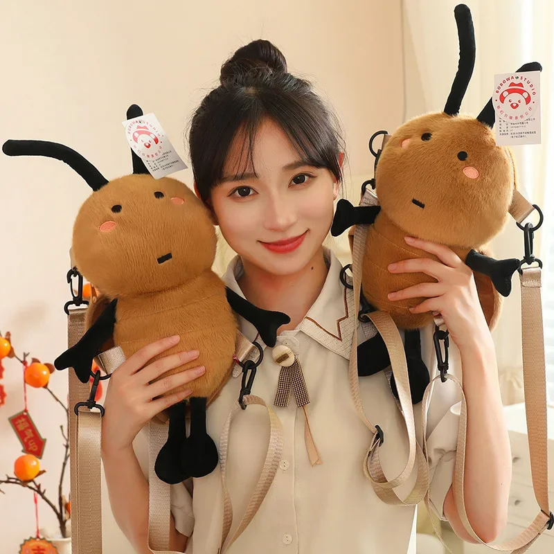 新しい面白い漫画ゴキブリぬいぐるみバックパックかわいい快適な実用的な大容量の外出バックパック子供のためのクリエイティブ素敵なギフト