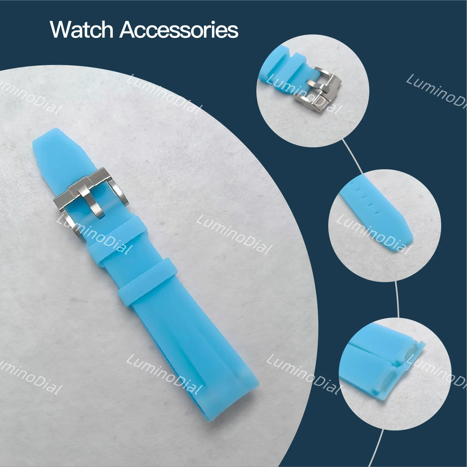 

20 мм цветной водонепроницаемый ремешок, резиновый ремешок, сменный силиконовый ремешок, аксессуары для часов