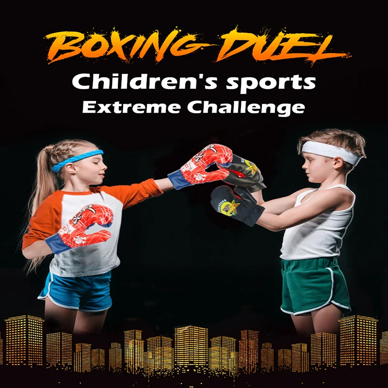 어린이 복싱 세트 면 충전 장갑, 무술 훈련 마블 펀칭 백, 소년 스포츠 장난감 선물
