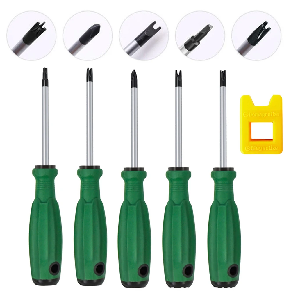 5pcs/set Special Shaped Magnetic Screwdriver Triangular U Y Inner Cross Screwdrivers Hand Tool For Home Auto Repair