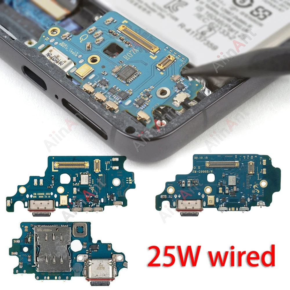 

Aiinant USB Charger Board Dock Connector Charging Port Flex Cable For Samsung Galaxy S21 FE Ultra Plus G991B G991N G991U G996B
