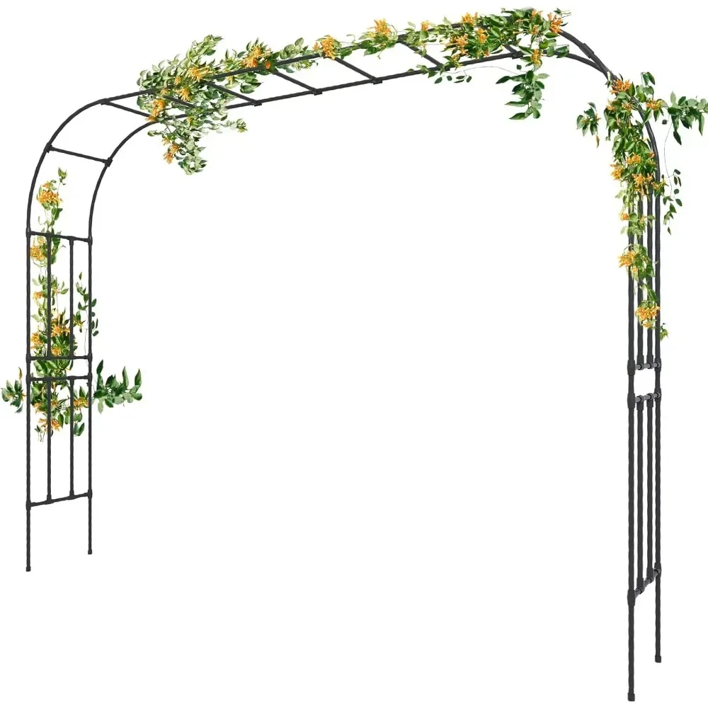 Garden Arch Trellis - Length: 126in, Height: 94.5in Garden Arch Arbor Trellis for Climbing Plants Outdoor - Garden Arch for Lawn