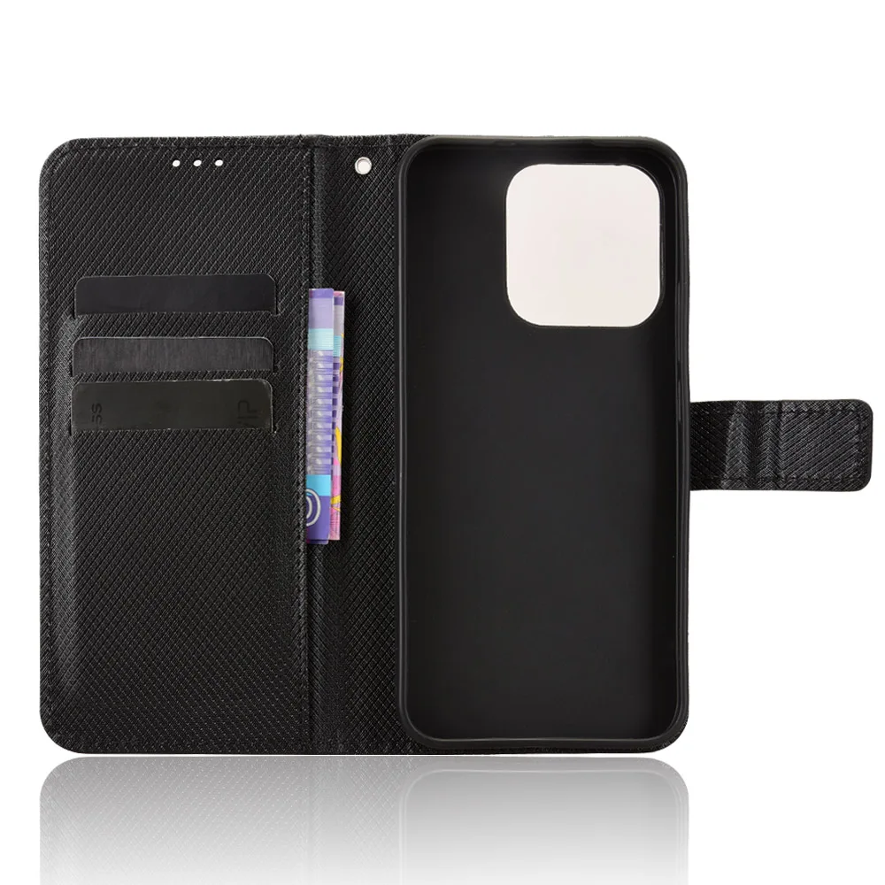 ل ممن لهم A6 برو 5G الفاخرة فليب الماس نمط الجلد محفظة من جلد PU لحقيبة الهاتف ممن لهم A6 برو 5G