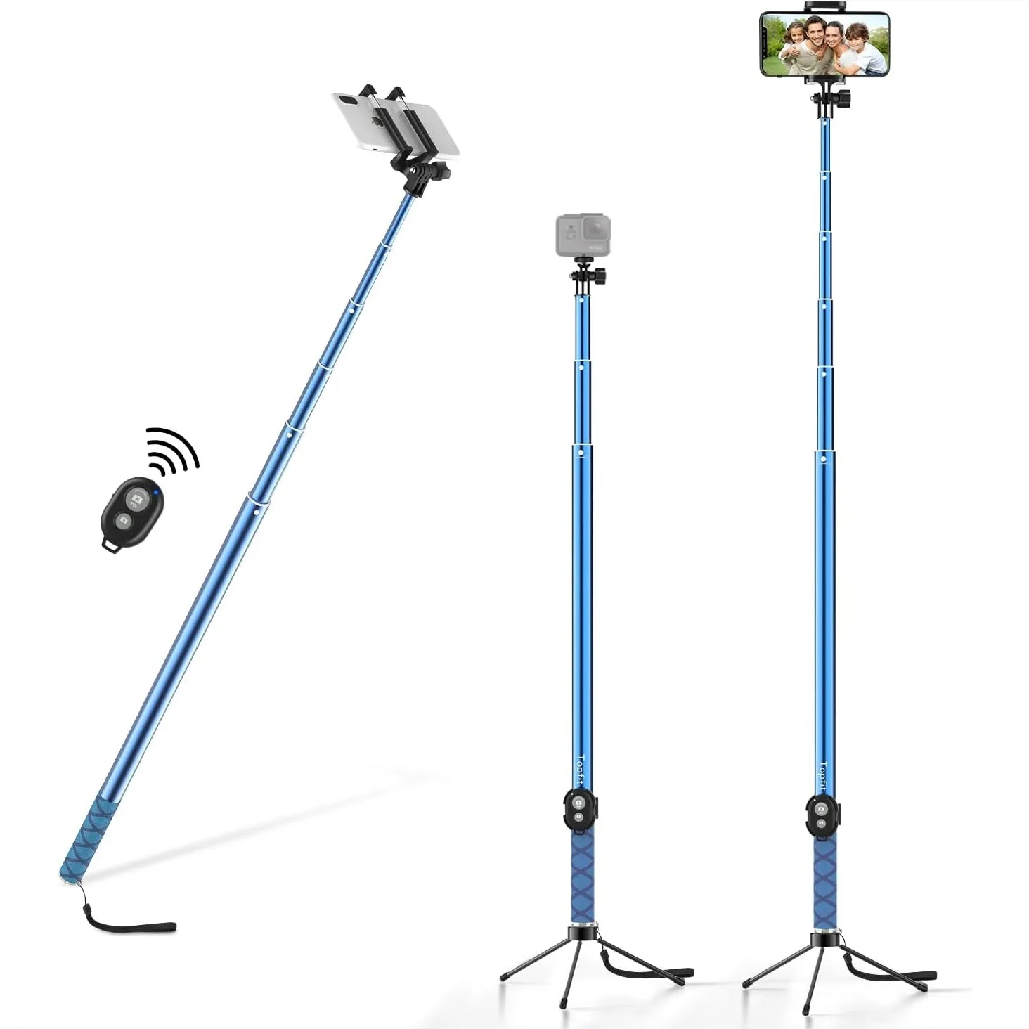 

118 Inch Extra Long Selfie Stick With Tripod And Bluetooth Remote For Iphone Android Video Recording Group Photos