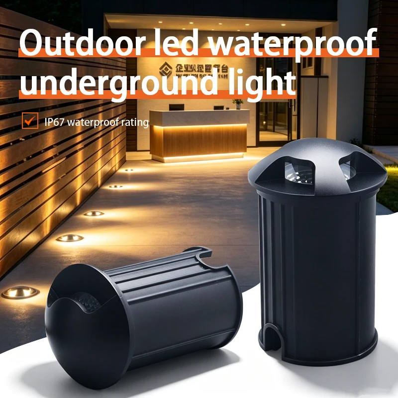 Outdoor Lighting 5W IP67 DC12V Garden Yard Step Stairs Floor Deck LED Recessed Inground Lamps Underground Spotlight AC85-265V