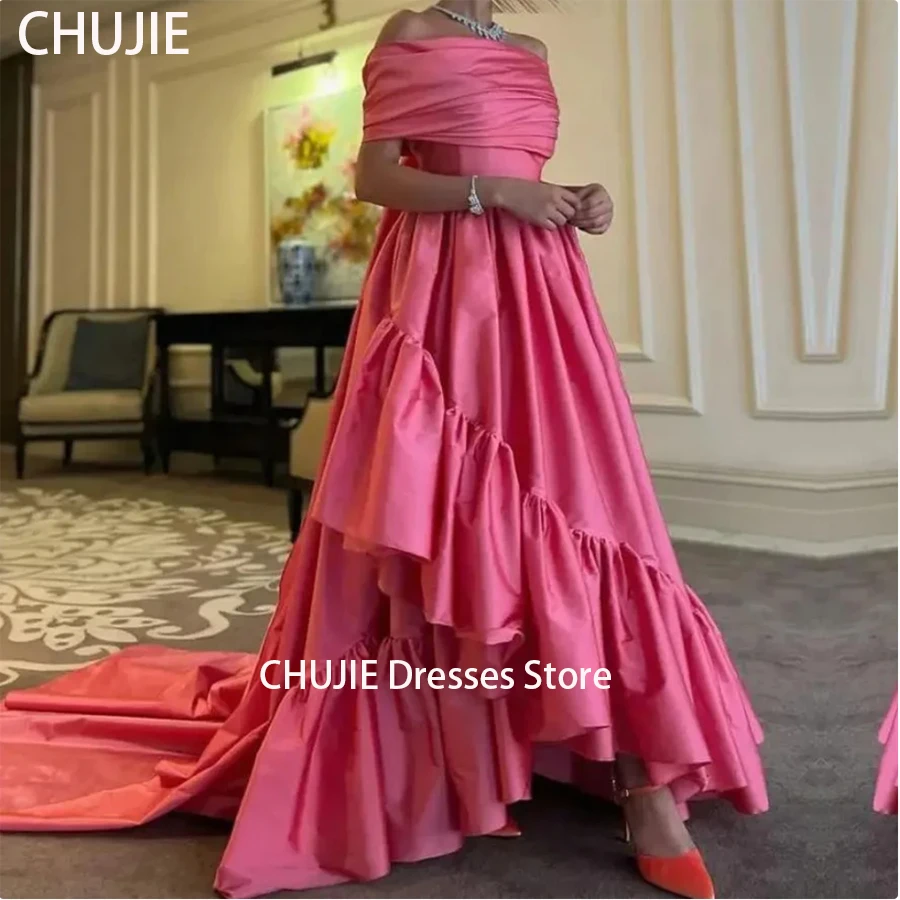 

Коралловые драпированные вечерние платья с открытыми плечами и шлейфом. Свадебное платье. Вечернее платье. Платье для выпускного вечера.