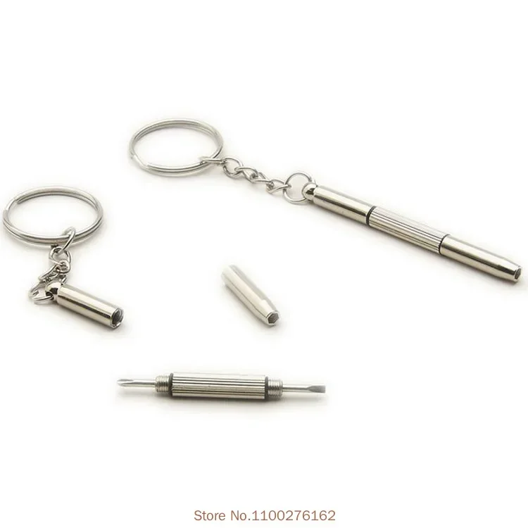 1000pcs Mobile Eyeglass Sunglasses Watch Repair Kit Tool Mini Keychain Screwdriver Tools Key Chain Glasses