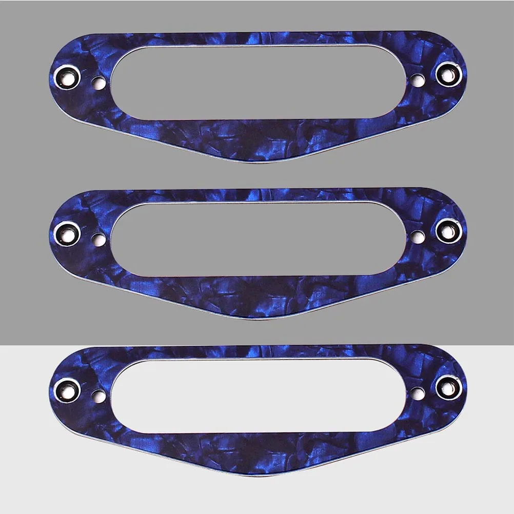 

3pcs Single Coil Pickup Frame Replacement Ring Tl Style Humbucker Mounting Ring For Electric Guitar Blue Durable Diy Guitar